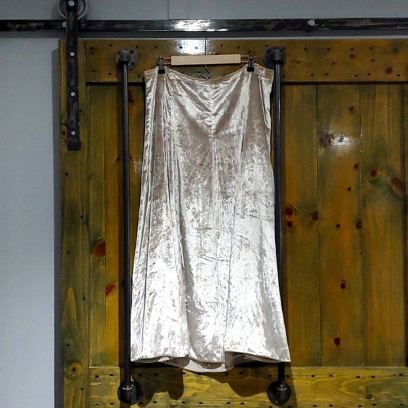 VINCE VELVET PURL-EDGED PANELED MAXI COLUMN SKIRT SIZE 16 PLUS SIZE - Picture 1 of 13